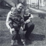 With Daddy and Susie on Beaverbrook Street, Fredericton, 1967